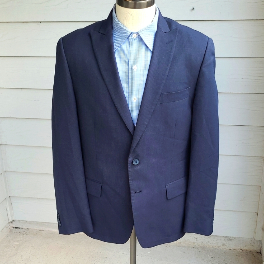 JOHN VARVATOS Grey Modest Striped‎ Blend Sz 42 S R Mens Sport Coat Blazer